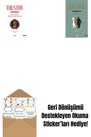 Tolstoy Bütün Eserleri 15 + Tolstoy Bütün Eserleri 13 Ciltli + Okuma Sticker'ları