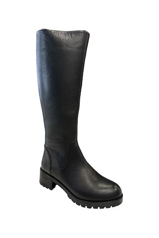 Castle Black Yldz-26900-1 Kadın Hakiki Deri Çizme Siyah Siyah