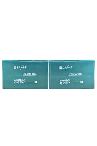Safir Jel Akü 12 V - 32 Ah 9.8kg - 2'li Set