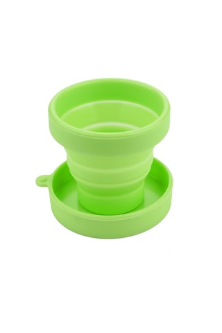 Kangvka Yeşil Silikon Katlanabilir Bardak - Taşınabilir, Yeniden Kullanılabilir, Isı Dayanıklı -30 C/+220 C - Seyahat Ve Kamp İçin Uygun Yeşil