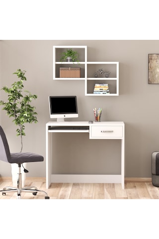 Pratik Life Nova Raflı Çekmeceli Çalışma Masası