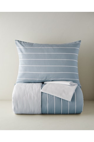 English Home Timeless Line Kolay Ütülenir Çarşaflı Tek Kişilik Nevresim Takımı 160x220 Cm Açık Mavi Açık Mavi