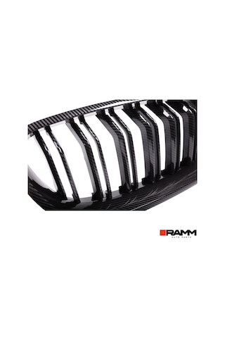 Bmw 5 Serisi F10 2010-2016 Ön Panjur Böbrek Izgara Seti - Siyah Karbon