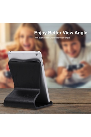 Novahub Ahşap Tablet Standı - İpad & Samsung Uyumlu, Boyun Ağrısını Azaltan, Ayarlanabilir Beyaz Stand