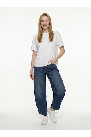 Oversize Kadın Tshirt K.kol Beyaz