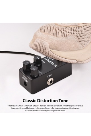 Xindoker Zory Z-08 Elektro Gitar Efekt Pedalı - Distorsiyon Fonksiyonu, Gerçek Bypass Ve Alüminyum Kasa, 6.35mm Giriş/çıkış