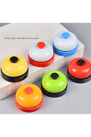 1 Adet Renkli Metal El Zili Mavi