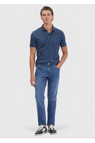 Ramsey Mavi Düz Slim Fit Denim Pamuk Karışımlı Pantolon mavi blue