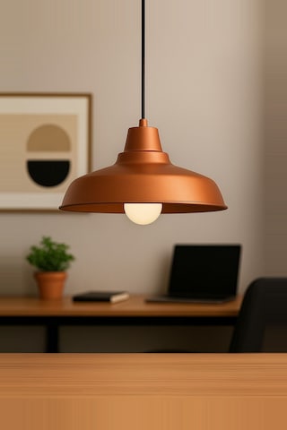 Lunora Metal Tekli Bakır Sarkıt Avize Retro Model Avize