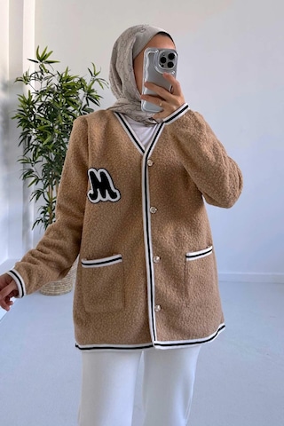 Ka Hijab Buklet Triko Hırka - Camel Camel