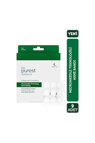 The Purest Solutions Microneedle Teknolojili Akne Bant, Akne Karşıtı Yama, Mikroiğneli Bant, 9'lu