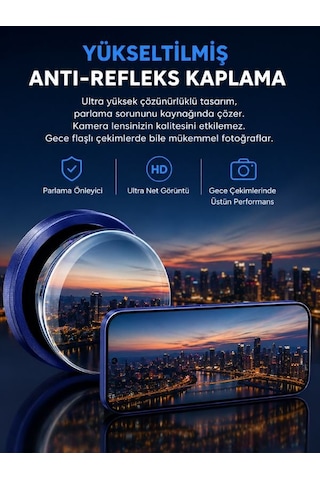 Apple iPhone Uyumlu 14 Pro / 14 Promax Altın Metal Kamera Lens Koruyucu Safir Cam Ultra Net Hd