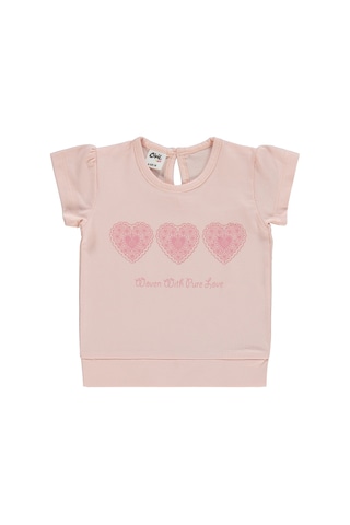 Civil Baby Kalpler Nakışlı 6-18 Ay Takım - Pudra Somon