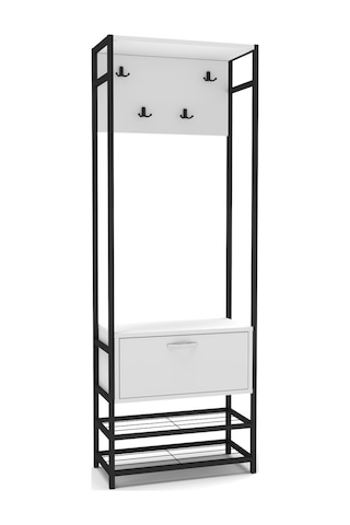 En-cag Metal Portmanto Beyaz 180 Cm Bss