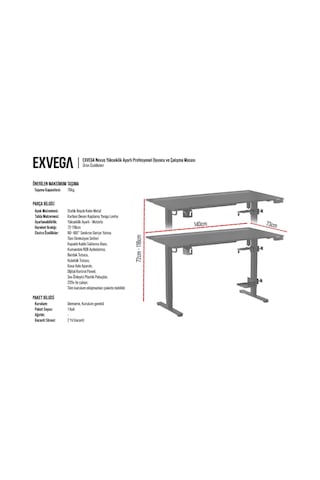 Exvega Nexus Rgb Yükseklik Ayarli Metal Oyuncu Ve Çalisma Masasi Çok Renkli