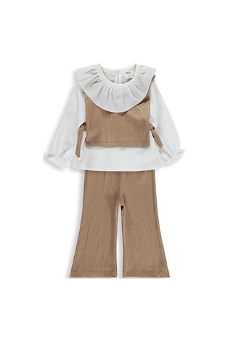 Civil Baby Bebe Yakalı 6-18 Ay Takım - Bej