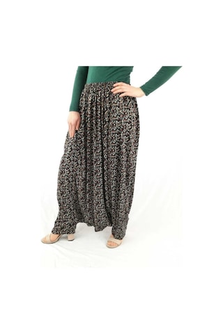 Özözkanlar Çiçekli Yöresel Menekşe Aşağıdan Ağlı Bayan Şalvar 42 Çok Renkli