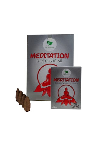 Meditation - Meditasyon Özel Aromalı Geri Akış Backflow Özel Aromalı Tütsü 10 Adet Konik Tütsü Geri
