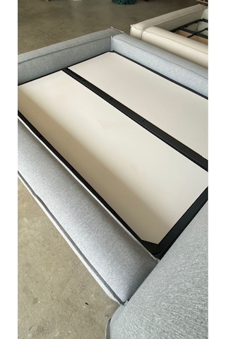 Most Mollior Bazalı Karyola Gri Keten Kumaş 180x200 Cm. Yatak İçindir