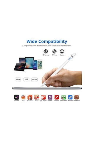 Pazly Universal Stylus Kalem - Saf Bakır Uç - Otomatik Kapanma - İos/android/windows Uyumlu - Kapasitif Dokunmatik