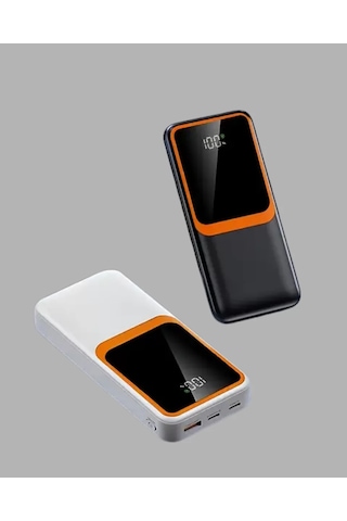 10.000 Mah Bataryalı Dijital Göstergeli Taşınabilir Powerbank Beyaz