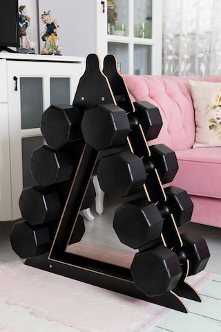 Ps Spor Standlı Ev Tipi Dambıl Seti 3 Kg + 6 Kg + 8 Kg + 10 Kg + Stand