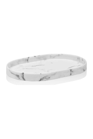 The Mia Marble Banyo Tepsisi Beyaz 30x20x3 Cm Çok renkli