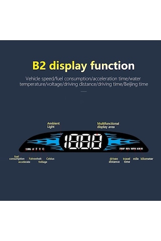 Pazly Araba İçin Yeni Obd Kilometre Head-up Display B2 Çok Fonksiyonlu K20441