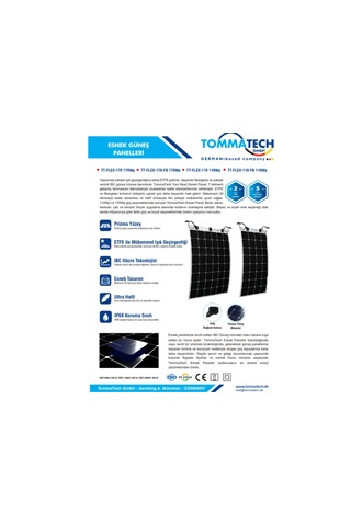 Tommatech Esnek Güneş Panelıtt-flex-110