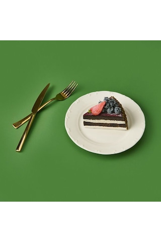 Tulu Porselen Liana Tatlı Tabağı - Krem - 19 Cm Krem