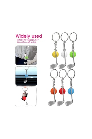 Nm Store Gerçekçi Golf Tasarımlı Şık Anahtarlık Kolye Çanta Süsü Golf Keychain