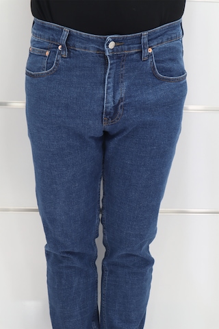 Denim Cartel Dmctekstil Erkek Yüksek Bel Rahat Kesimli Boru Paça Jean Pantolon Mavi