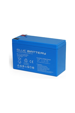 Blue Battery 12 Volt 7 Amper Bakımsız Kuru Akü Ups Aküsü