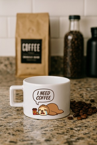 Kahve Fincanı Bardağı - I Need Coffee I Need Coffee