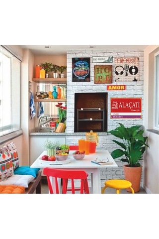 Kişiye Özel Metal Alaçatı Retro Poster (29X19)