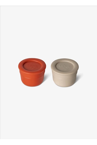 Citron Mini Sos Kapları 2'li Set - Brick / Beige 1060803