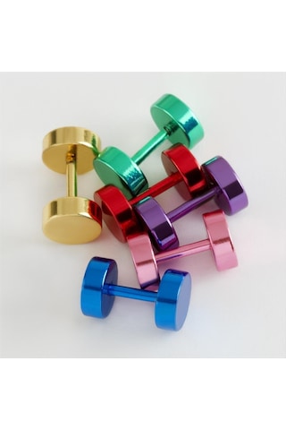 6 Mm Silindir Piercing 1 Adet Çok Renkli