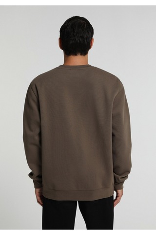 Colin's Colins Regular Fit Yuvarlak Yaka Düz Erkek Kahverengi Sweatshirt Cl1082264 Q1.v2 Tpe Gri