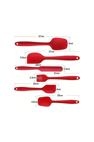 Periboia 6 Lı Set Yanmaz Yapışmaz Mutfak Pasta Slikon Yumurta Fır