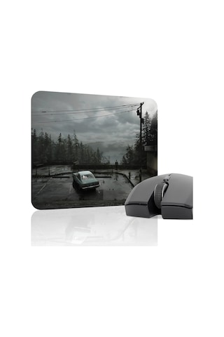 Silent Hill Kaymaz Dikişli Kauçuk Oyuncu Mousepad V5 - 22x18 Gaming Mouse Pad Fare Altlığı