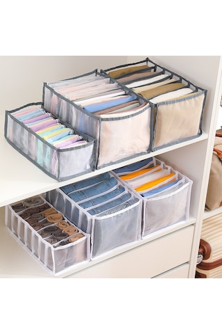 Yaozixa Ev Çekmecesi Giyim Bölücü Kutusu - Jean, Çorap, Alt Çamaşırı İçin Küçük Boy 32x12x12 Gri - Ev Ve Gardırop Düzen Aracı