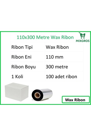 110x300 Metre Wax Ribon 100 Adet 100