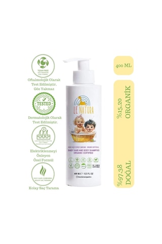 Organik & Vegan, Glutensiz Bebek Saç Ve Vücut Şampuanı 400 Ml