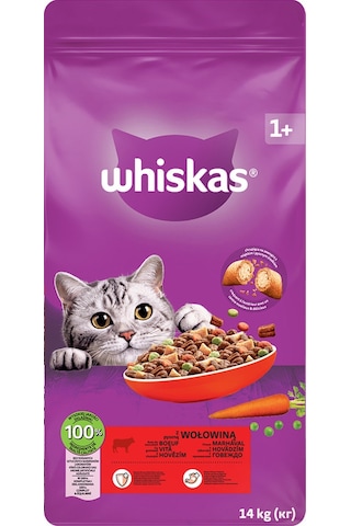 Whiskas Biftekli ve Havuçlu Yetişkin Kedi Maması 14 KG