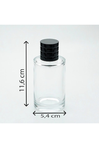 Parfüm Şişesi 100 Ml 2 Adet Uzun Silindir Modelkolay Kapama