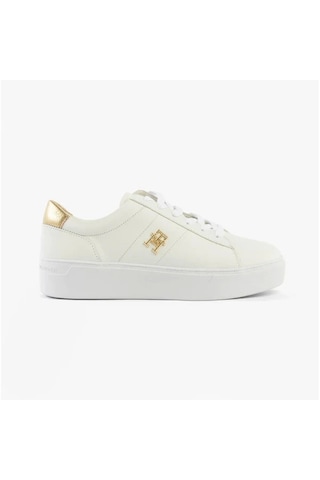 Tommy Hilfiger Platform Court Sneaker Metallıcs Krem