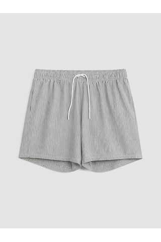 Lcw Swımwear Siyah Kısa Boy Çizgili Erkek Deniz Şortu