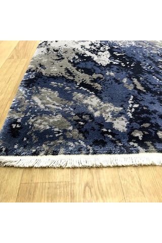 Eko Halı Heritage 626 Grey Blue Modern Bambu Özel Tezgah Halısı Gri Mavi