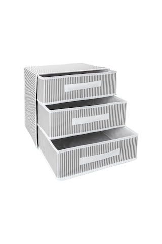 Üç Bölmeli Çekmece - Gri 4741 A Stili