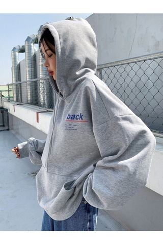 Altamira Unisex Back Baskılı Oversize Kapşonlu Sweatshirt 001